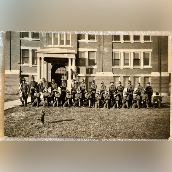 Vintage Military Troop Class Platoon at Base Military Academy Uniform - Picture 1 of 4